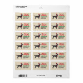 ブラックラボラブラドールメリークリスマス ラベル (フルシート)