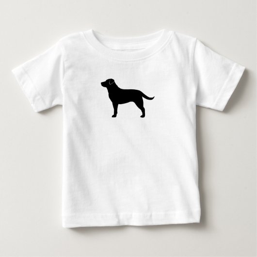ブラックラボラブラドールレトリエバードッグブリード ベビーTシャツ (正面)
