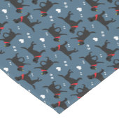 ブラックラボラブラドールレトリエバーブルーパターン ショートテーブルランナー (コーナー)