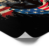 ブラックラボラブラドールヴィンテージサンタクリスマスパジャマ ポスター (角)