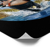 ブラックラボラブラドール狩りダックス水鳥黄 ポスター (角)