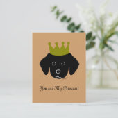 ブラックラボリトリーバおもしろいマンガイラストレーション ポストカード (スタンド正面)