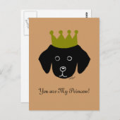 ブラックラボリトリーバおもしろいマンガイラストレーション ポストカード (正面/裏面)