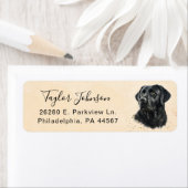 ブラックラボ差出人住所ラベル ラベル (インサイチュ)