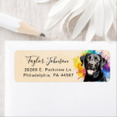 ブラックラボ差出人住所ラベル ラベル (インサイチュ)