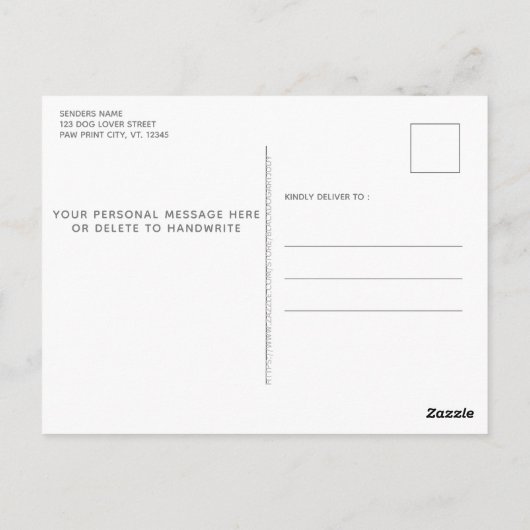 ブラックラボ引っ越しました新しいアドレス犬Annou移動 ポストカード (裏面)