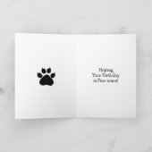 ブラックラボ愛犬家 |パーソナライズされた誕生日 カード (内部)