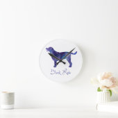 ブラックラボ水彩 ラウンド壁時計 (ホーム)