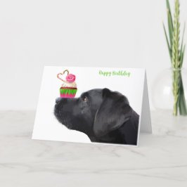 ブラックラボ誕生日カード – 犬の誕生日 カード