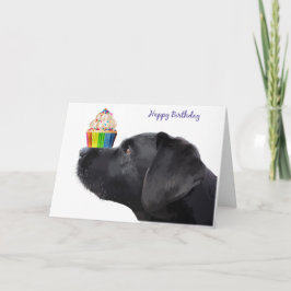 ブラックラボ誕生日カード – 犬の誕生日 カード