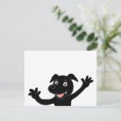 ブラックラボ風の漫画 ポストカード (スタンド正面)