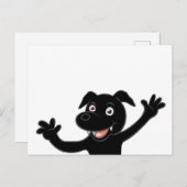 ブラックラボ風の漫画 ポストカード (正面/裏面)