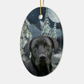 ブラックラボ セラミックオーナメント (左)