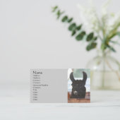 ブラックラマファームアニマルビジネスカード 名刺 (スタンド正面)