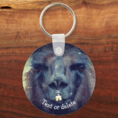 ブラックラマ農園パーソナライズされた動物 キーホルダー (正面)