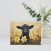 ブラックラムとイエローダッフェ絵を描ルス ポストカード (スタンド正面)