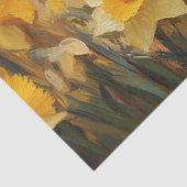 ブラックラムと黄色のダフォジル絵を描のデコパージュ 薄葉紙 (詳細)