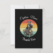 ブラックラムスケルトンパーティー海賊サンキューカード サンキューカード (正面)