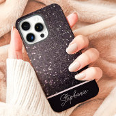 ブラックラメスパークル オーダーネーム Case-Mate iPhoneケース
