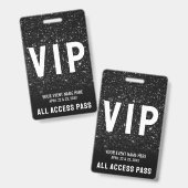 ブラックラメ イベント VIP パス バッジ (正面＆裏面)