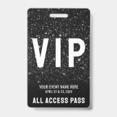 ブラックラメ イベント VIP パス バッジ (裏面)