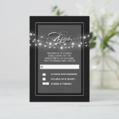 ブラックラモダンイとストリエレガントングライトRSVPカード 出欠カード (スタンド正面)