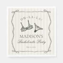 ブラックランジェリーシャワーバチェロレッテテーブルデコ スタンダードランチョンナプキン