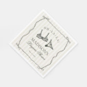 ブラックランジェリーシャワーバチェロレッテテーブルデコ スタンダードランチョンナプキン (角)