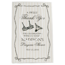 ブラックランジェリーシャワーバチェロレッテパーティーの景品 ミディアムペーパーバッグ