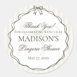 ブラックランジェリーシャワーバチェロレッテパーティーの景品 ラウンドシール