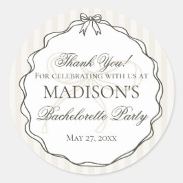 ブラックランジェリーシャワーバチェロレッテパーティーの景品 ラウンドシール