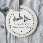 ブラックランジェリーシャワーバチェロレッテパーティーの景品 缶バッジ (インサイチュ)