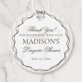 ブラックランジェリーシャワーバチェロレッテブライダル フェイバータグ