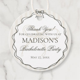 ブラックランジェリーシャワー ブライズメイドパーティー ウェディング フェイバータグ