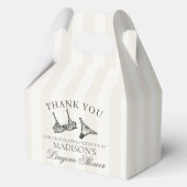 ブラックランジェリーシャワー ブライズメイドパーティー ガブル フェイバーボックス (正面)