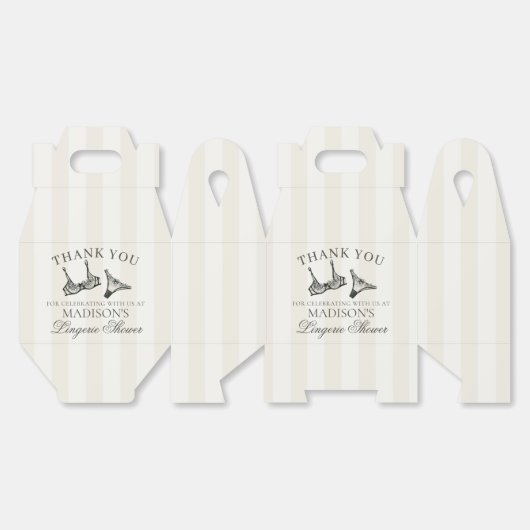 ブラックランジェリーシャワー ブライズメイドパーティー ガブル フェイバーボックス (見開き)