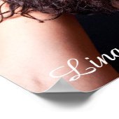 ブラックランジェリーポスター付きセクシーな女性モデル ポスター (角)