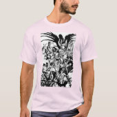 ブラックランタン隊 – 白黒 Tシャツ (正面)