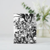 ブラックランタン・コープ - 黒と白 ポストカード (スタンド正面)