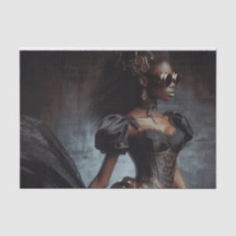 ブラックラヴェンスチームパンクヴィンテージビクトリアンレディ 薄葉紙