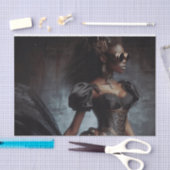 ブラックラヴェンスチームパンクヴィンテージビクトリアンレディ 薄葉紙 (クラフト)