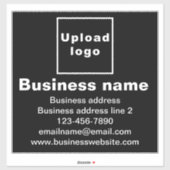 ブラックラージスクエアビニールステッカーにビジネスブランド シール (シート)