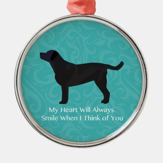 ブラックラ考えるボのデザイン メタルオーナメント (正面)