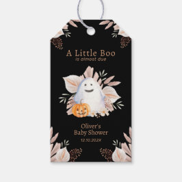 ブラックリエレガントトルブボホ幽霊ベビーシャワー ギフトタグ