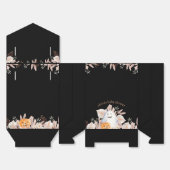 ブラックリエレガントトルブボホ幽霊ベビーシャワー フェイバーボックス (見開き)