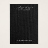 ブラックリエレガントネンジュエリーイヤリングディスプレイカード (正面)