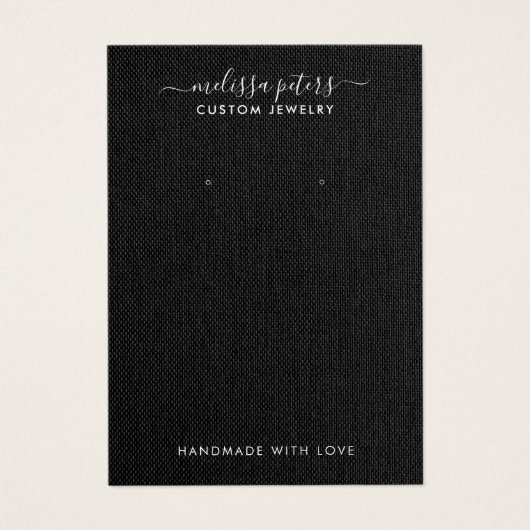 ブラックリエレガントネンジュエリーイヤリングディスプレイカード (正面)