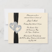 ブラックリエレガントボンリハーサルディナー招待状 招待状 (正面)