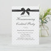 ブラックリエレガントボン引っ越し祝いパーティーカクテルパーティー 招待状 (スタンド正面)