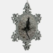 ブラックリザード スノーフレークピューターオーナメント (左)